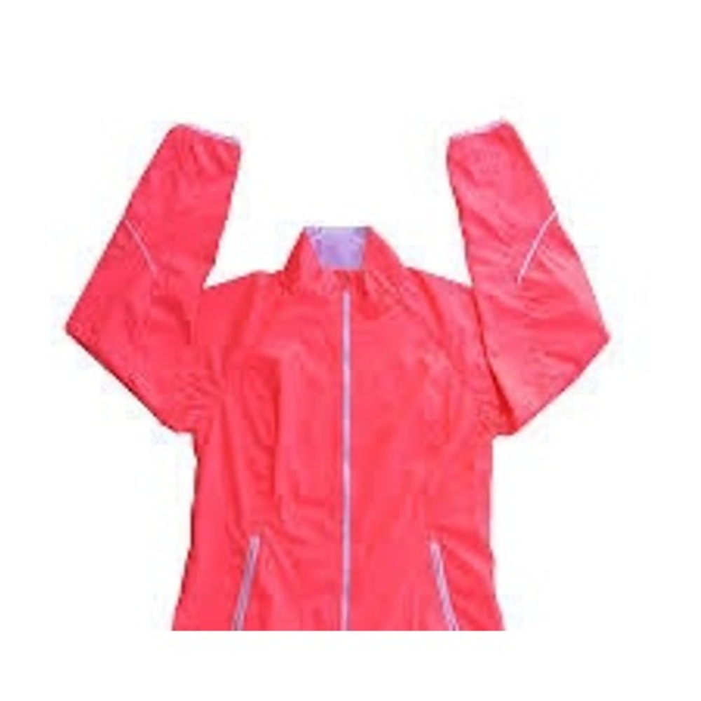 Danskin Now Windbreaker Jacket Womens XL Pink Excellent Reflective Full Zip
